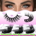 thumbnail image 3 of Lashes Natural Look Wispy Fasle Eyelashes 12mm Short Faux Mink Eyelashes Cat Eye Natural Strip Lashes Pack  16 Pairs, 3 of 15