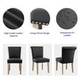 thumbnail image 5 of Subrtex Leather Anchor Studded Indoor Dining Chair Set of 2, Modern Mid-Century Home Chairs, Gray, 5 of 8