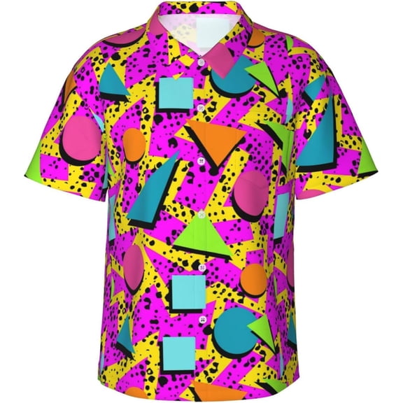 Ethnic Tribe Arrows Mens Hawaiian Shirt Short Sleeve Casual Button Up Tropical Summer Beach Shirt