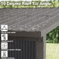 thumbnail image 4 of ASJMR 10x10 Ft Grill Gazebo Canopy Outdoor Hardtop Galvanized Steel BBQ Pergola Shelter with Independent Countertop and Multi Shelves for Patio Backyard, 4 of 6