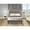 Wire Brushed Butter Cream, variant on East West Furniture 2 Piece Kendall Full Size Bedroom Set - Black