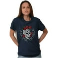 thumbnail image 3 of See You in Hell Skull Roses Tattoo Plus Size Crewneck Graphic Tee Shirt Brisco Brands 2X, 3 of 5