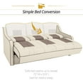 thumbnail image 6 of Qualitex De Leon Console DX RV Sofa Bed - 72" Wide - Bisque & Light Antelope Ultimate Leather, 6 of 9
