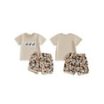 thumbnail image 2 of Toddler Baby Kids Boys Summer Outfits 3 6 12 18 24 Months 2T 3T Duck Embroidered Short Sleeve T-Shirts Elastic Waist Shorts 2Pcs Clothes Set, 2 of 9