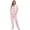 Pink, variant on XIAOCHA Women Cow Print Onesie Hooded Zip Jumpsuit Sleepwear