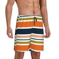 thumbnail image 2 of Fotbe Colorful Pastel Stripes Pantalones Cortos de Pijama para Hombre, Ropa de Dormir, Pantalones de Pijama Cortos para Hombre-4X-Large, 2 of 6