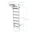 thumbnail image 2 of BenchK 211 White Wallbars with fixed steel 6-grip pull-up bar, 2 of 5