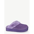thumbnail image 4 of Joyspun Women's Faux Suede Platform Clog Slippers, 4 of 7