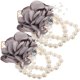 thumbnail image 5 of KAKOWELY 2 pulseras de flores con ramilletes de perlas para boda, 5 of 5