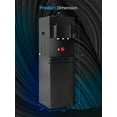 thumbnail image 3 of Muhub Top Loading Water Cooler Dispenser, Hot&Cold Water Cooler Black Dispenser, Holds 3 or 5 Gallon Bottle, with Anti-Scalding Design, Storage Cabinet and Child Safety Lock for Home, Office Use, 3 of 8