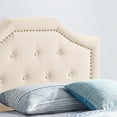 thumbnail image 3 of GDF Studio Polaris Contemporary Fabric Tufted Bed with Nailhead Trim, Beige and Black Twin, 3 of 10