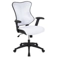 thumbnail image 1 of High Back Designer White Mesh Executive Swivel Ergonomic Office Chair with Adjustable Arms, 1 of 9