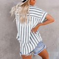 thumbnail image 4 of Aricy summer tops for women short sleeves V Neck T Shirts Trendy Casual Loose Tunic Tops Blouses Pullover Cozy Fashion Tunic Tees, 4 of 5
