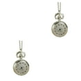thumbnail image 4 of fastboy Scratch-proof Pocket Watch With Delicate Pattern Everyday Accurate Timing Chain Necklace Watch as shown 2Set, 4 of 6