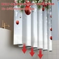 thumbnail image 3 of Red Christmas Shower Curtain with Hooks Xmas Balls Winter Snowflakes Green Pine Leaf New Year Themed Shower Curtain for Bathroom Decorative Waterproof Polyester Fabric, 36x72 Inch, 3 of 6