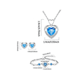 thumbnail image 5 of Juego De Dije Con Collar De Corazón-joyería De Moda Para Mujeres Con Caja De Regalo Lab.G Azul, 5 of 5