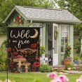 thumbnail image 4 of Wild and Free Garden Flag 12x18 Inch Double Sided Outside, Mushroom Moon and Moth Yard Outdoor Flag, 4 of 6