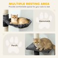 thumbnail image 4 of 8.5ft Dark Grey Cat Climbing Tree - 5-Tier Activity Center with Scratching Post for Living Room & Bedroom Play, 4 of 7