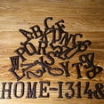 thumbnail image 5 of JANGSLNG Retro Style Groceries Cast Iron Metal Creative DIY House Doorplate Letter Symbol, 5 of 8