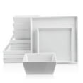 thumbnail image 2 of Stone + Lain Grace Stoneware Collection, Square Dinnerware Set, 12-Piece Service for 4, White, 2 of 6