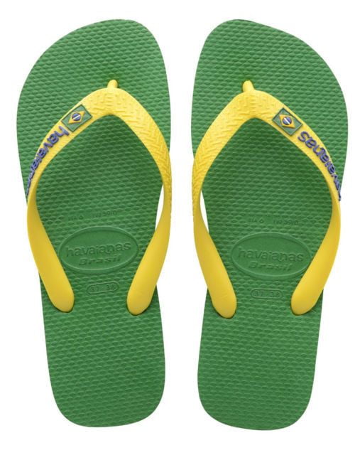 green and yellow havaianas
