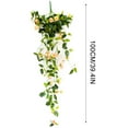 thumbnail image 2 of wtgtog Simulated Rose Hanging Plant, Artificial Flower Wall Hanging for Indoor Living Room, Lifelike Design UV-Resistant for Year-Round Display, Versatile for Home Office and Garden Decor, 2 of 3