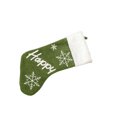 thumbnail image 2 of Kearding Felpa Navidad Goodie Bolsa Colgador Calcetines Regalos Embalaje Colgante Colgante Copo de nieve Letras en inglés Medias de almacenamiento Fiesta CONTENTO, 2 of 6