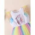 thumbnail image 5 of Mikrdoo Baby Girls Dress 12 Months Infant Girls Unicorn Print 24 Months Infant Girls Summer Sleeveless Gauze Dress One Piece Sun Dress White, 5 of 9