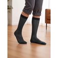 thumbnail image 6 of Deago 2 Pairs Men's Ultra Thin Sheer Dress Socks Soft Nylon Summer Silky Business Socks Breathable Work Trouser Sox Mid Calf, Black, 6 of 8