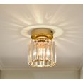 thumbnail image 1 of LISHI Lampe de Plafond Contemporaine Légère à LED en Cristal - Abat-Jour Rond Doré, 1 of 5