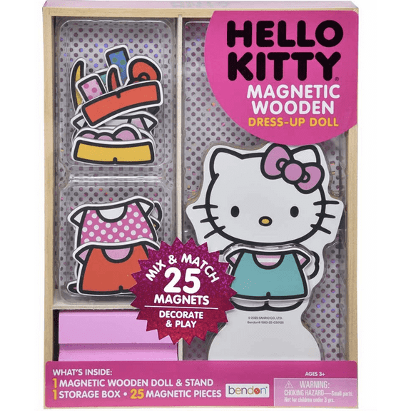 Hello Kitty 25pc Wooden Doll, 8.25" x 1.25" x 10.5"