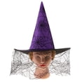 thumbnail image 2 of Sombrero de bruja de Halloween Sunnimix Tocado Elegante fiesta prop, 2 of 8