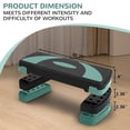 thumbnail image 2 of Fitvids Workout Step, 31" Aerobic Platform with 3 Level Adjustable Heights, Green Jasper, 2 of 7