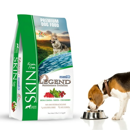 Forza10 Legend Skin Grain-Free, Dry Dog Food, Fish Flavor for Adult Dogs, Skin & Coat Support, 25lb Bag