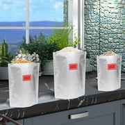150 Pack Mylar Bags for Food Storage with Oxygen Absorbers, Labels and Clips - Resealable Ziplock Bags for Packaging,Pint Size Storage Bags(4 Size)