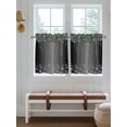 thumbnail image 7 of Half Window Curtains 24 Inches Long, Black Grey Window Treatment Curtain Drapes, Modern Abstract Diamond Luxury Gradient Short Curtains Tiers for Kitchen Over Sink, 27.5"x24", 2 Panels, 7 of 7