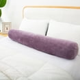 thumbnail image 5 of Bolster Pillow for Bed, Long Round Body Pillow for Adults with Removable Velvet Cover, Decorative Tube Roll Cylinder Pillow,, 5 of 10