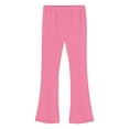 thumbnail image 5 of Honhmin Girls Flare Pants, Casual Fleece-lined Elastic Waist Holiday Fall Pants Pink Size 5-6 T, 5 of 7