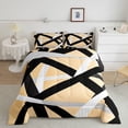 thumbnail image 2 of Castle Fairy Stripes Queen Comforter Set,Mid Century Geometric Lines Bedding Comforter Set, 2 of 8
