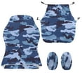 thumbnail image 2 of Xoenoiee Blue Camo Pattern Gaming Chair Covers, Stretchable Soft Thick Breathable Scratch Resistant Gaming Chair Seat Cover with 2Pcs Armrest Slipcovers, 2 of 7