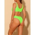 thumbnail image 3 of DARING DIVA Gold Chain Cut Out Bathing Suit L Fluorescent Green, 3 of 6