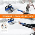 thumbnail image 2 of Ice Scrapers for Car Windshield, 47.2" Snow Brush with Squeegee, Exentable Handle, 270° Pivoting Snow Scraper for Car, Blue, 2 of 7