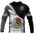 thumbnail image 3 of Sudadera con capucha mexicana para hombre, nueva sudadera con capucha con estampado 3D de la bandera de México, ropa de calle, sudaderas con capucha de diseñador de manga larga para hombre, 3 of 5
