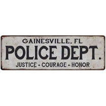 GAINESVILLE, FL POLICE DEPT. Home Decor Metal Sign Gift 6x18 206180012196