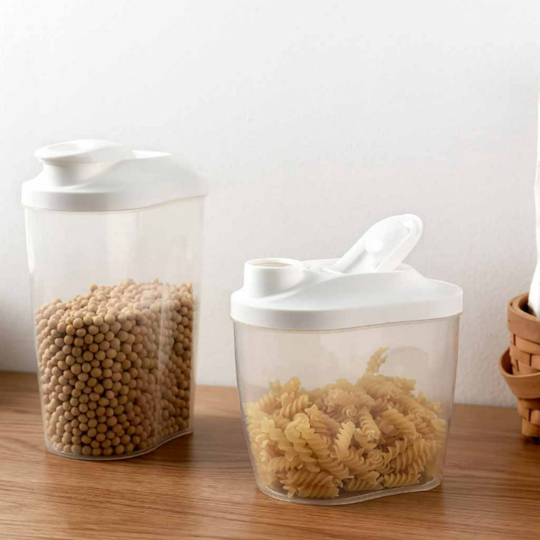 SDJMa Bulk Food Storage Container with Airtight Lid - 1000ml All Purpose  Clear & Large Pantry and Kitchen Organization and Storage - Cereal, Flour