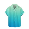 thumbnail image 2 of S-5X Plus Size Shirts for Men Big & Tall Short Sleeve Button-Down Tshirts Shirt Mens Gradient Printed Collar Summer Hawaiian Beach Tees Tops, 2 of 5