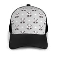 thumbnail image 3 of Naloa Panda Bear Adult adjustable Print Baseball Hat, Patchwork curved brim baseball capfor Men and Women, One Size, 3 of 5