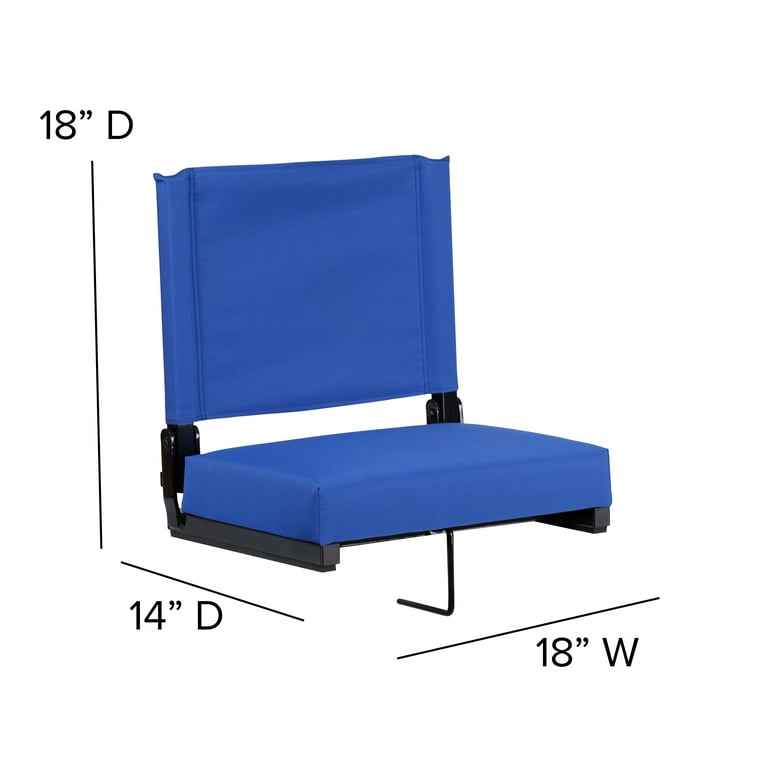 Sports Bleacher Cushion Hunting-Stadium Comfortable Foam Seat Pad Royal  Blue NEW