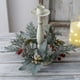 thumbnail image 4 of Fiudx Candelabro Navideño con Diseño de Corona Roja y Blanca, de Plástico, Ideal para Centro de Mesa Festivo, Decoración de Comedor y Sala de Estar, Fácil de Colgar, 22 X 22 Cm., 4 of 6
