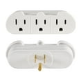 thumbnail image 3 of Hyper Tough 3-Outlet Grounded Wall Tap White Plug-in Power Adapter, 15 Amps, 3 of 9